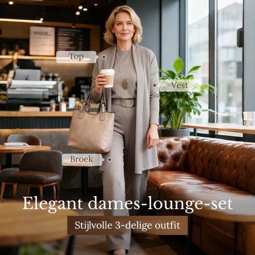 Elena – Elegante 3-delige set met verfijnde pasvorm (Vest, top en broek)