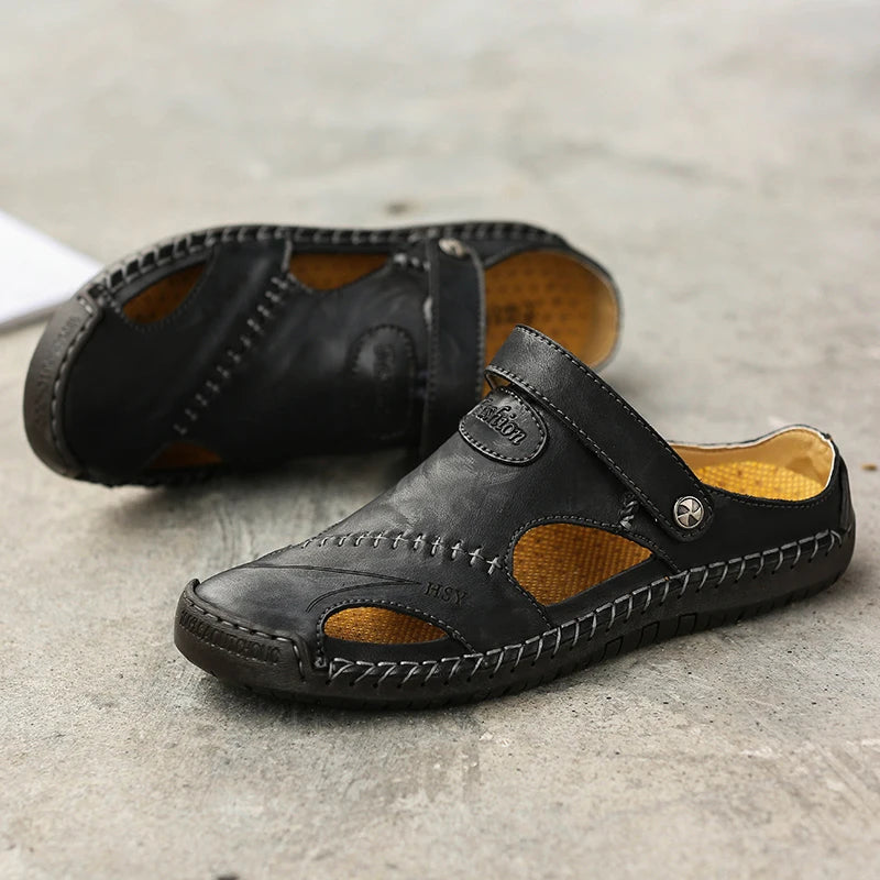 Orthopedic Leather Sandals - Leon