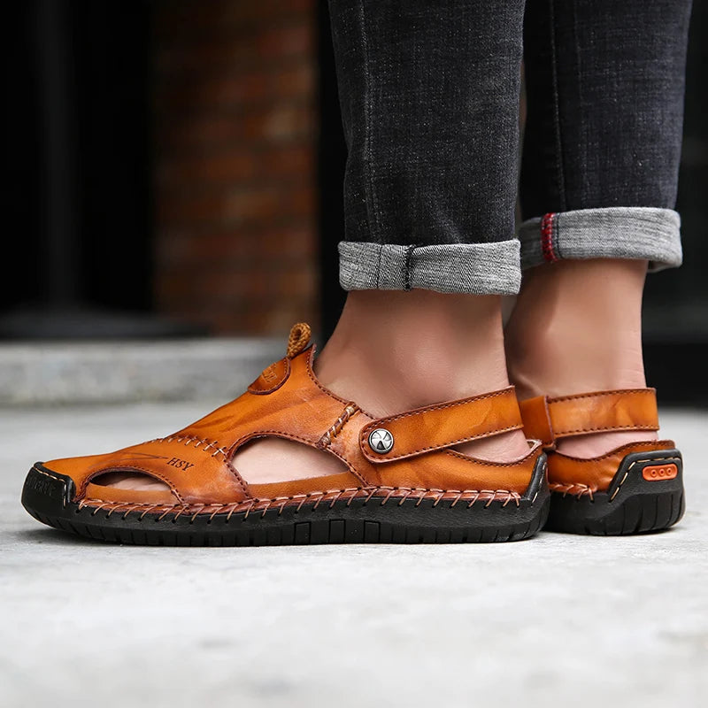 Orthopedic Leather Sandals - Leon