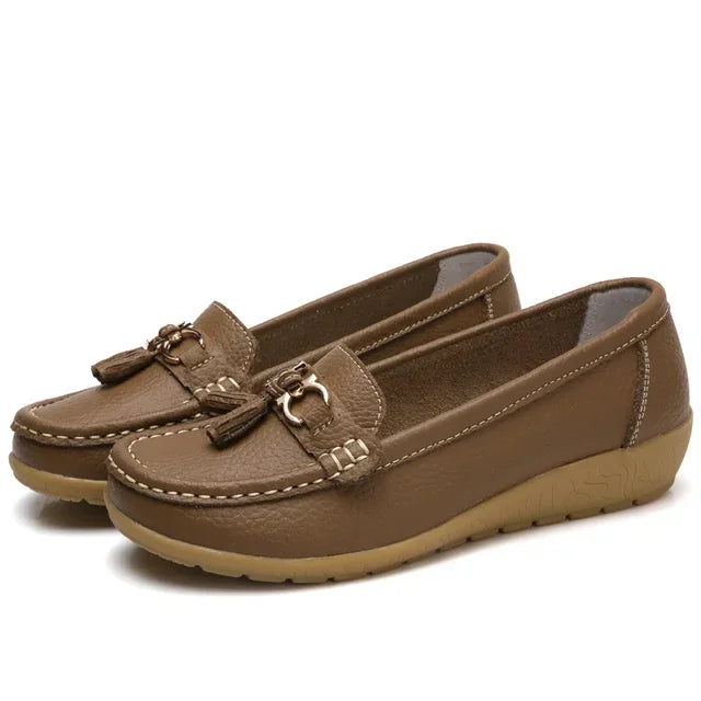Orthopedic Leather Moccasin - Mary