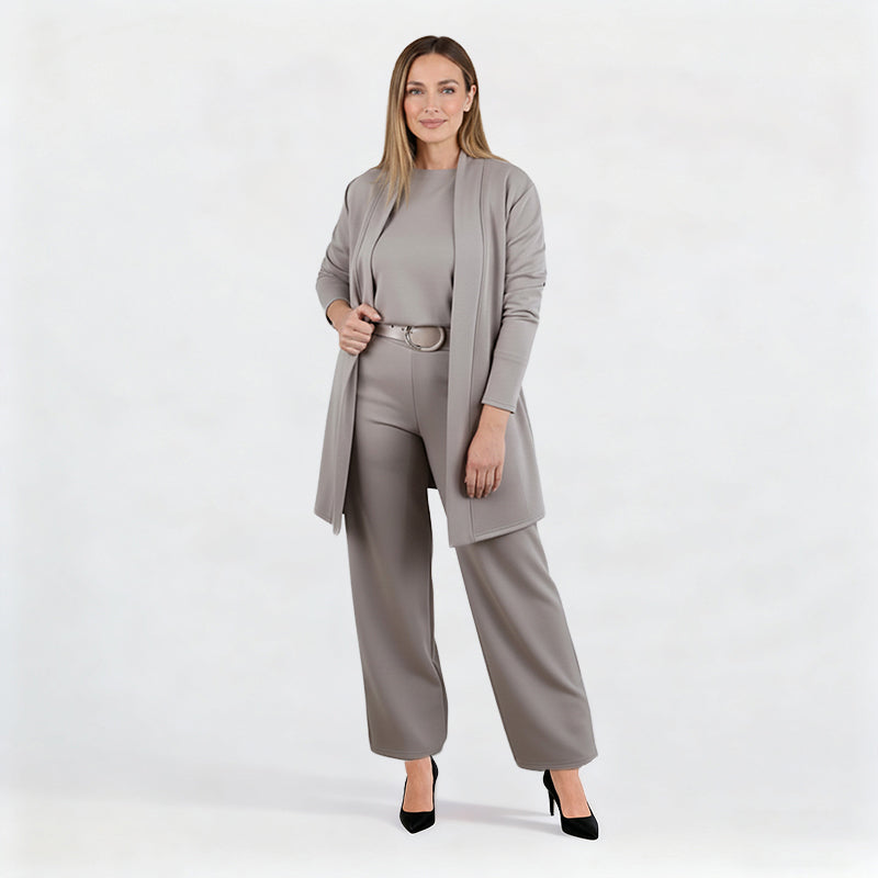 Elena – Elegant dames set van 3 delen (vest, top en broek)