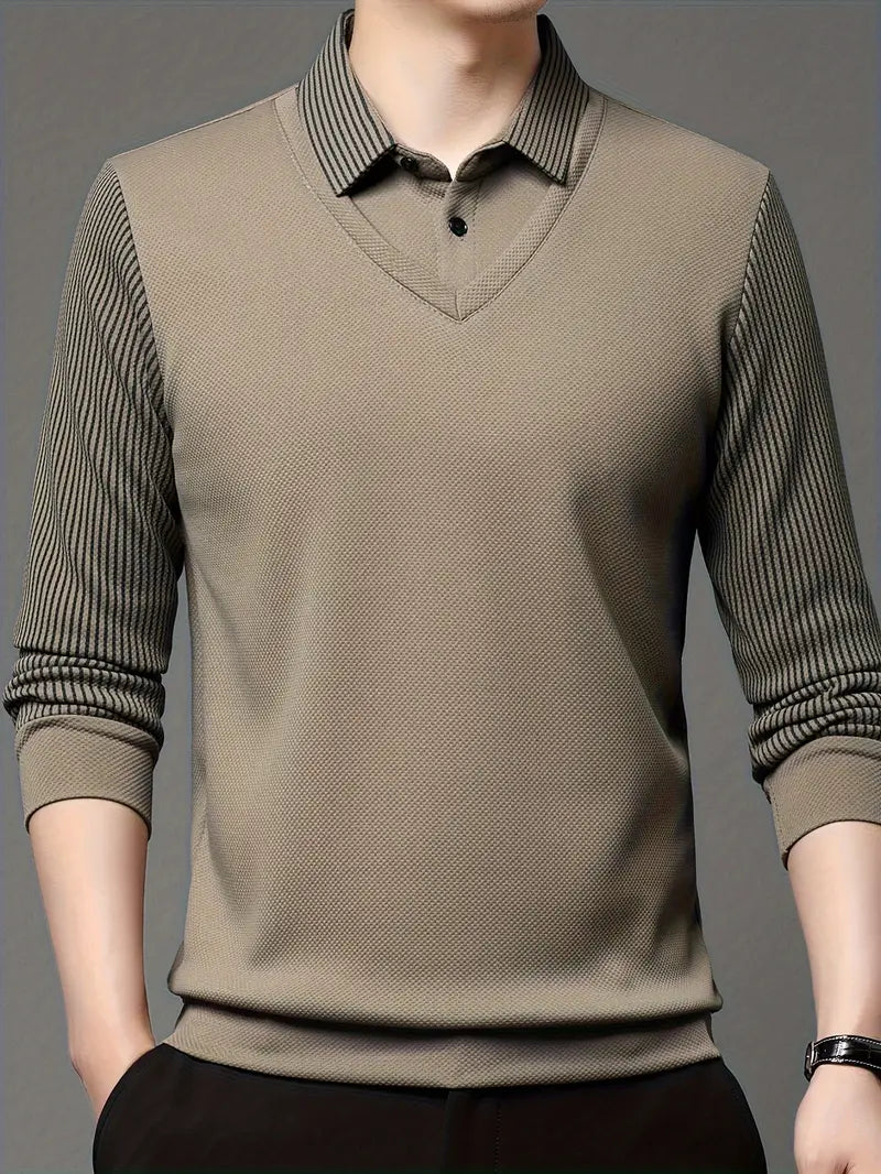 Charles 2-in-1 Long Sleeve Polo Shirt
