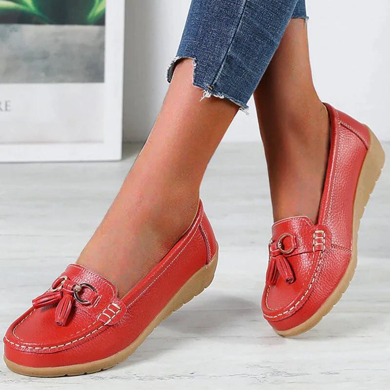 Orthopedic Leather Moccasin - Mary