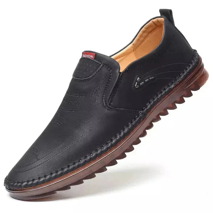 Leather Slip-On Moccasins for Men - Richard