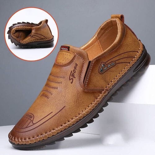 Leather Slip-On Moccasins for Men - Richard