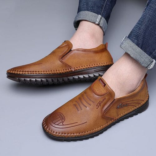 Leather Slip-On Moccasins for Men - Richard