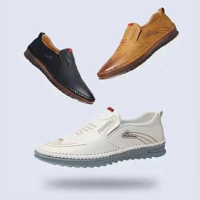 Leather Slip-On Moccasins for Men - Richard