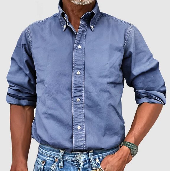Classic Denim Long Sleeve Casual Shirt