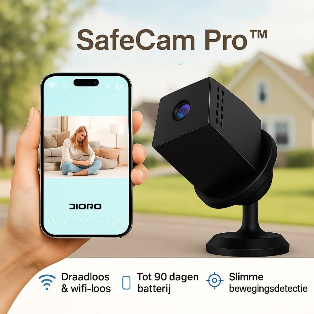 SafeCam Pro™ | Altijd beveiligd – zelfs zonder internet of stroom