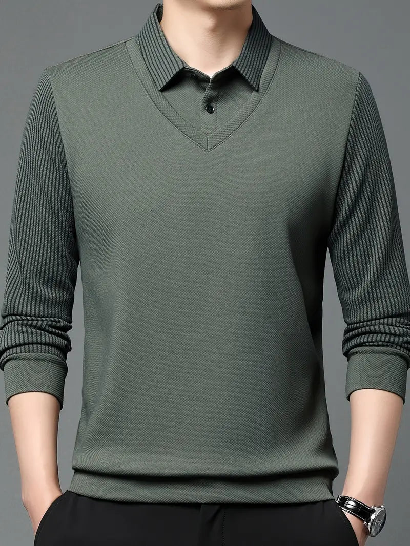 Charles 2-in-1 Long Sleeve Polo Shirt