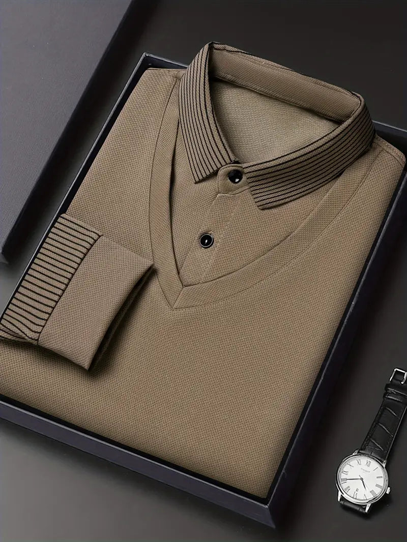 Charles 2-in-1 poloshirt met lange mouwen