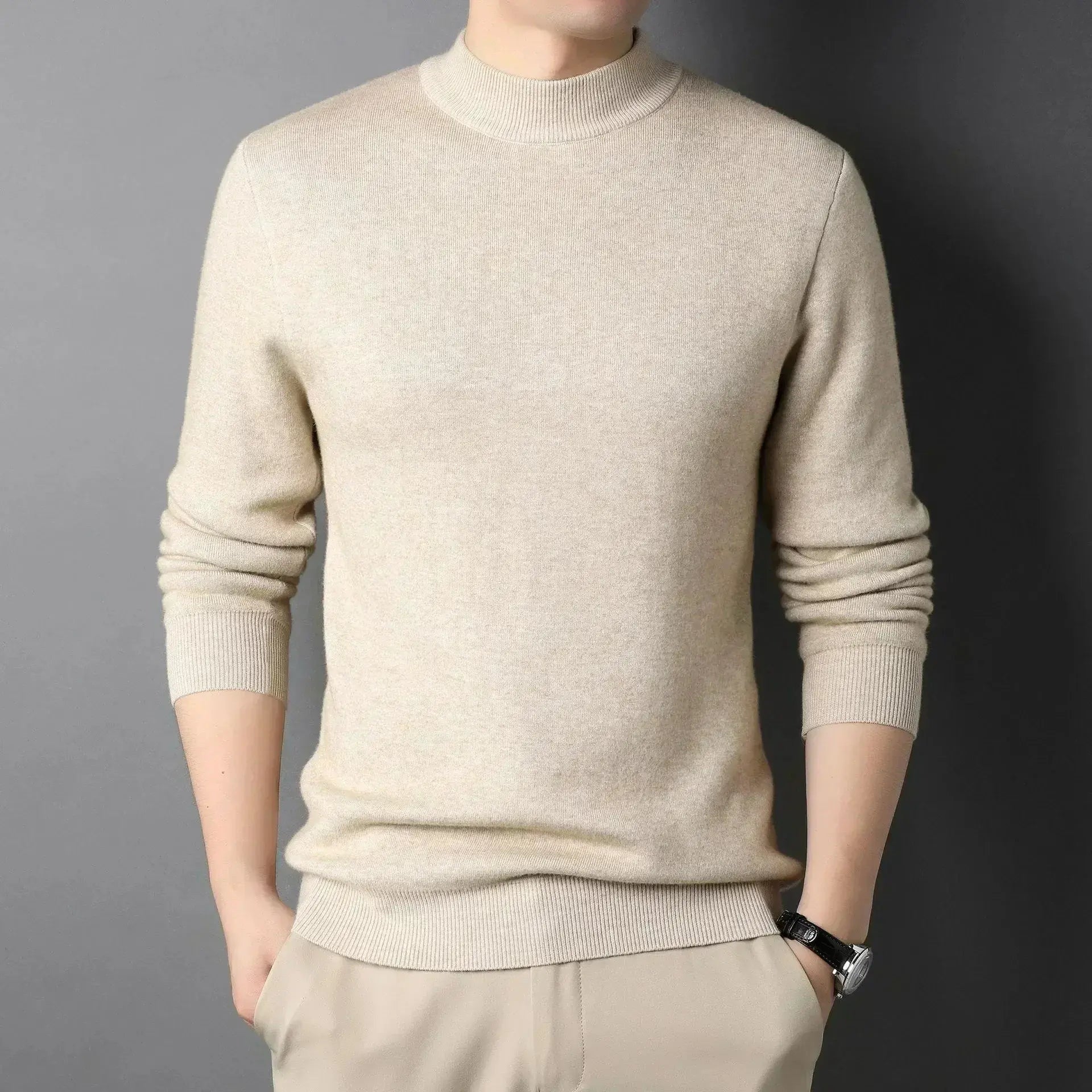 Damien High Neck Cashmere Jumper