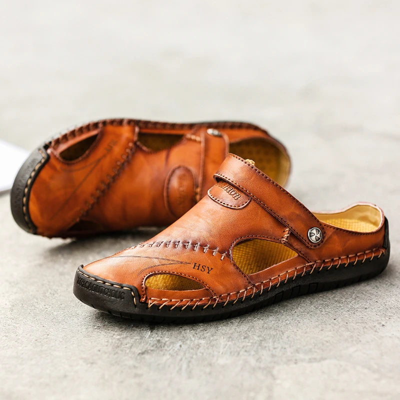 Orthopedic Leather Sandals - Leon