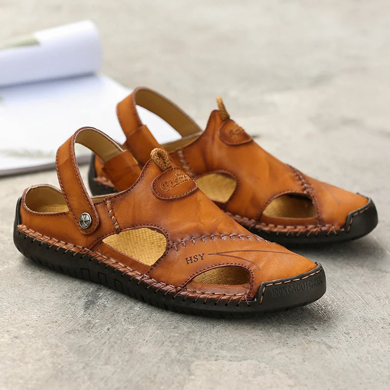 Orthopedic Leather Sandals - Leon