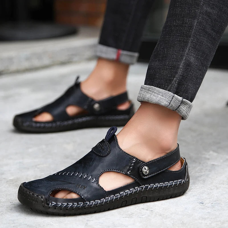 Orthopedic Leather Sandals - Leon