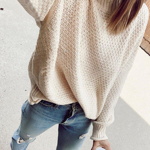 Lena dames klassieke gebreide pullover