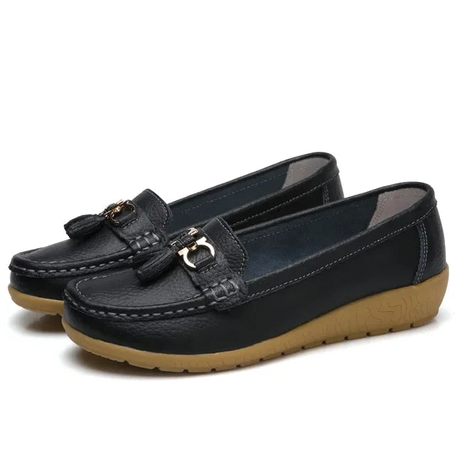 Orthopedic Leather Moccasin - Mary
