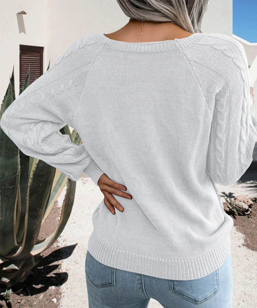 Elise Elegant Buttoned Jumper