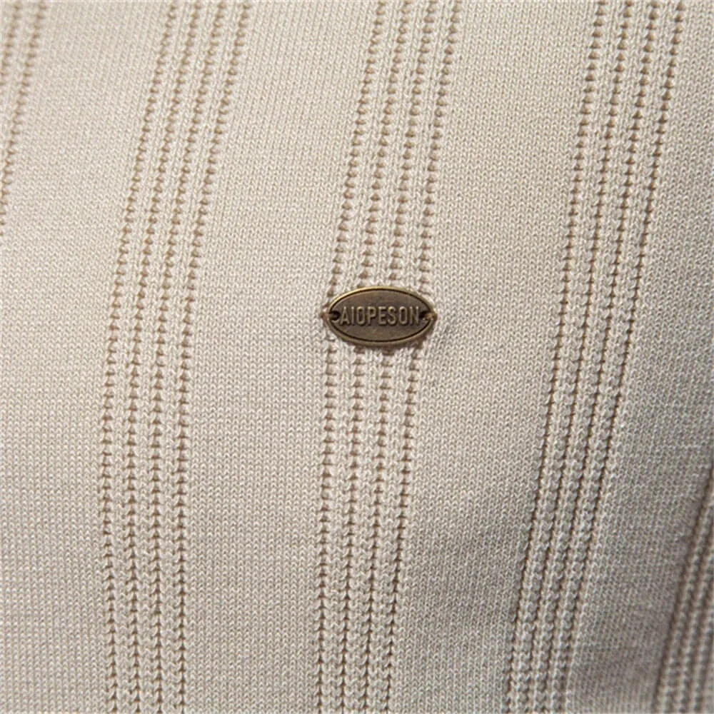Alvero Gebreid Heren Poloshirt
