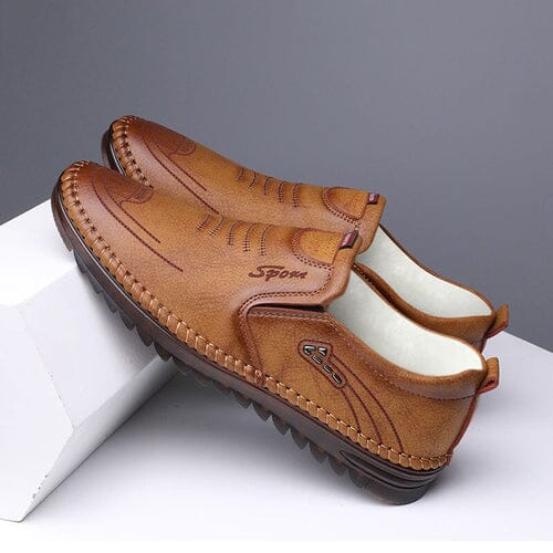 Leather Slip-On Moccasins for Men - Richard