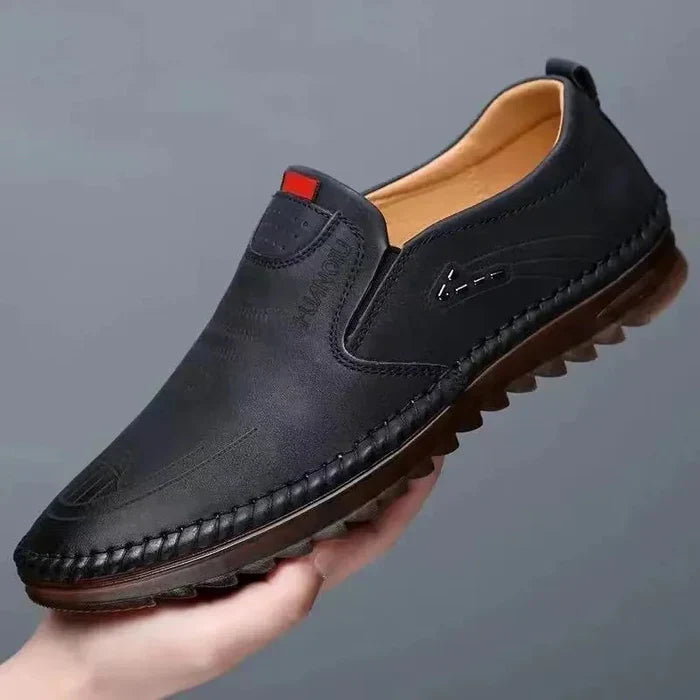 Leather Slip-On Moccasins for Men - Richard