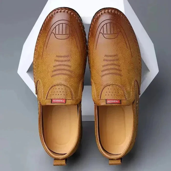Leather Slip-On Moccasins for Men - Richard