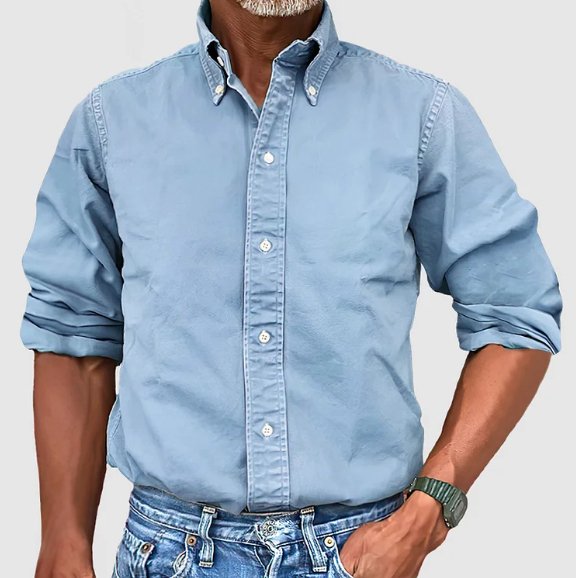 Classic Denim Long Sleeve Casual Shirt